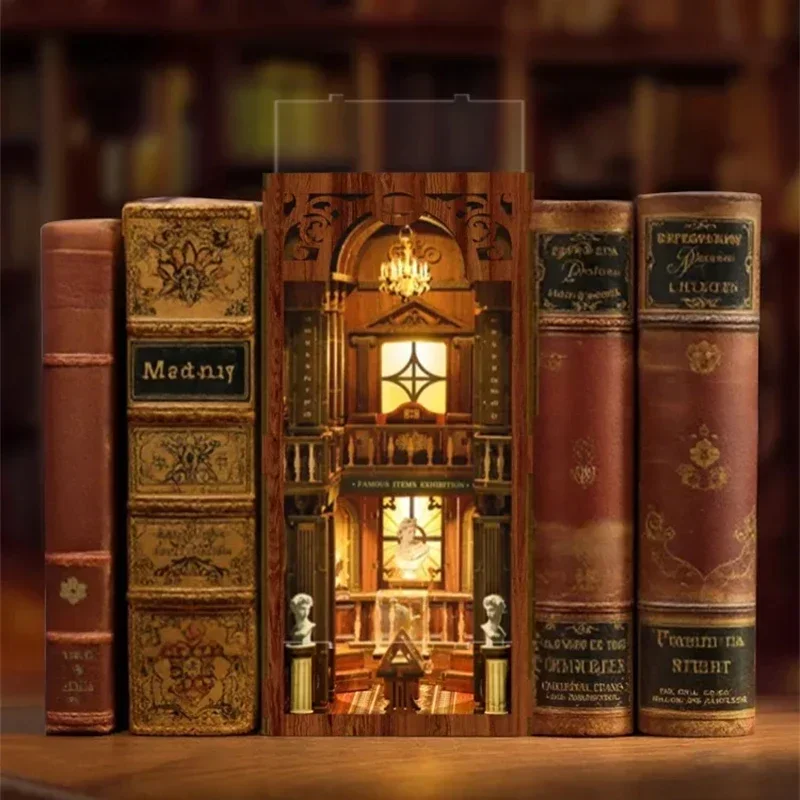 Diy Wooden Book Nook Kit Shelf Insert - Философская книжная полка для дома, декоративный
