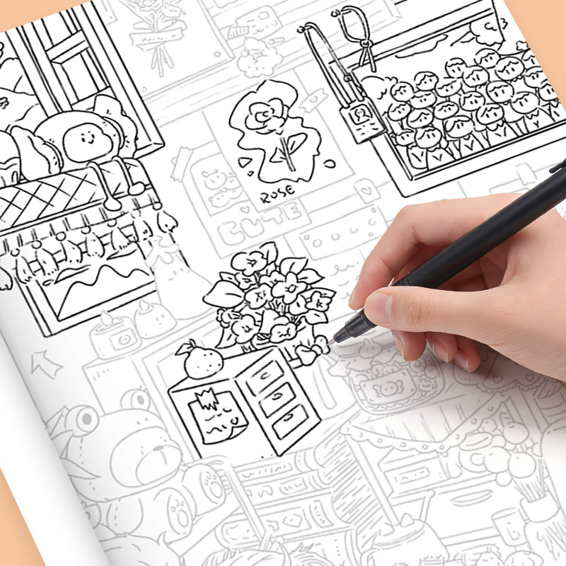 Книга для раскрашивания с заба – обзор и цена Adult Coloring Book Stress Relief