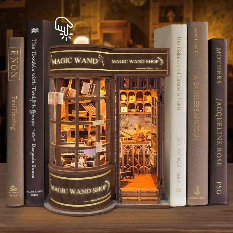 Наборы для сборки миниатюрных  – обзор и цена Diy Wooden Book Nook Kit Shelf Insert