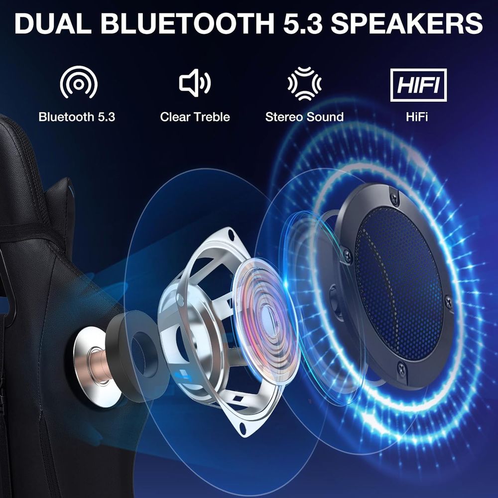 Игровое кресло RGB с Bluetooth – обзор и цена Music